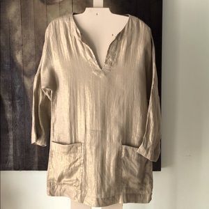 Shimmery Michael Kors Linen Blouse